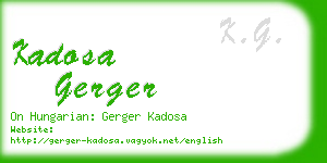 kadosa gerger business card